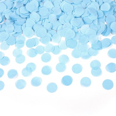 Konfettikanone hellblau Pastell, 60 cm