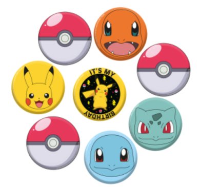 Pokemon Badgets, Buttons, 8 Stck