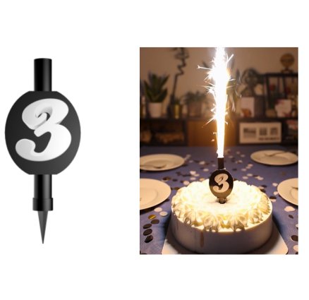 Fontne Zahl 3 fr Kuchen
