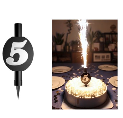 Fontne Zahl 5 fr Kuchen