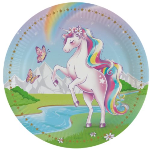 Einhorn Dreams Teller, 8 Stck