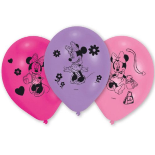 Latex Balloons Minnie Mouse, 10 Stck