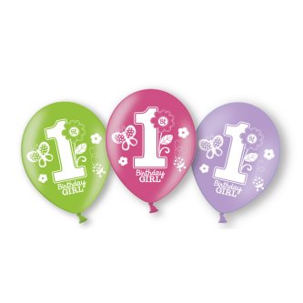 Ballons zum 1. Geburtstag - Mdchen