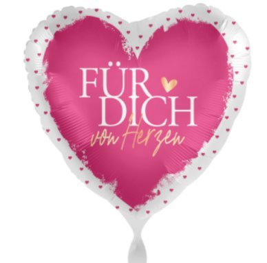 Fr dich von Herzen Ballon, 1 Stck