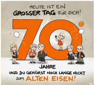 Musikkarte zum 70.Geburtstag