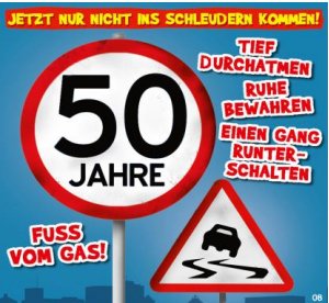 Musikkarte zum 50.Geburtstag