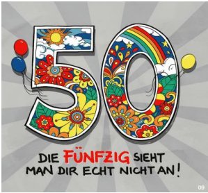 Musikkarte zum 50.Geburtstag