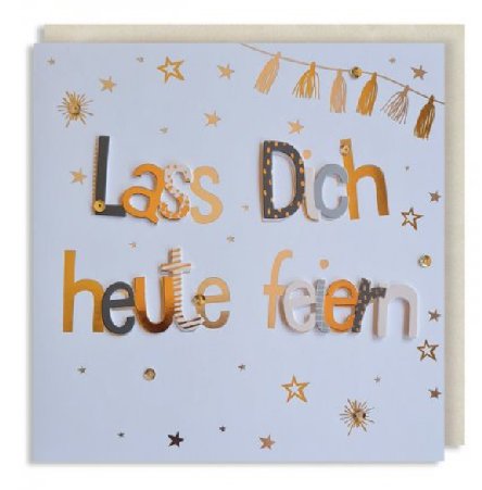 Gl�ckwunsch Karte, 21 x 21 cm