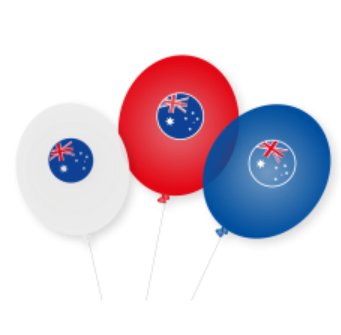 Ballons in Landesfarben  Australien