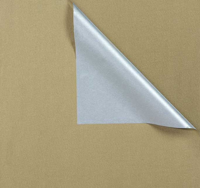 Geschenkpapier auf Rolle gold/silber