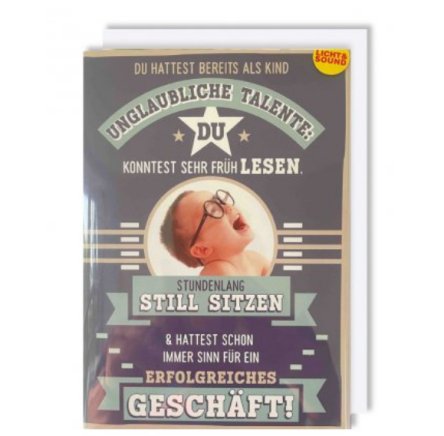 Musikkarte mit Licht und Sound