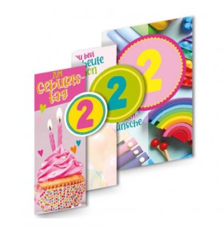 Gl�ckwunschkarte mit Zahl 2