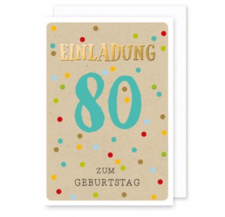 Einladungskarten zum 80. Geburtstag