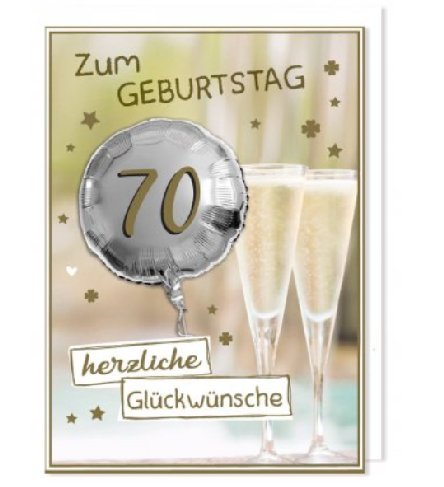 Avan la Vie - A4 Karte zum 70.Geburtstag