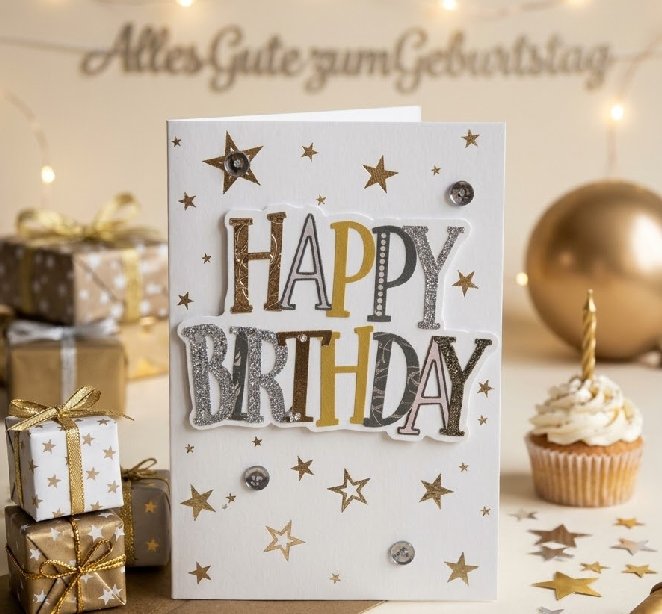 Mini Geburtstagkarte Happy Birthday
