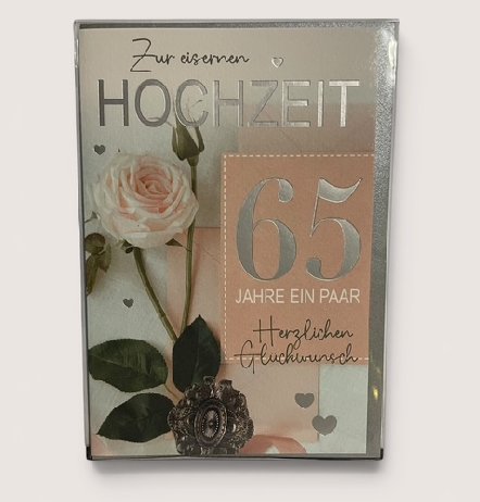 Gl�ckwunschkarte zur eisernen Hochzeit