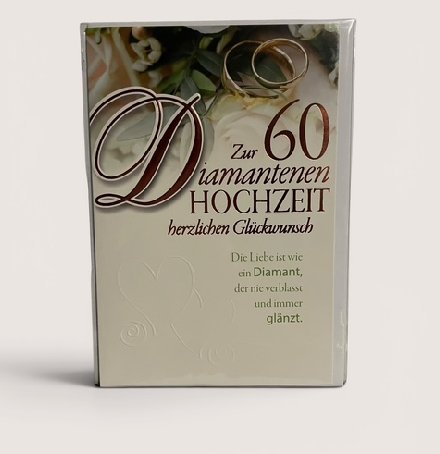 Gl�ckwunschkarte zur diamantenen Hochzeit