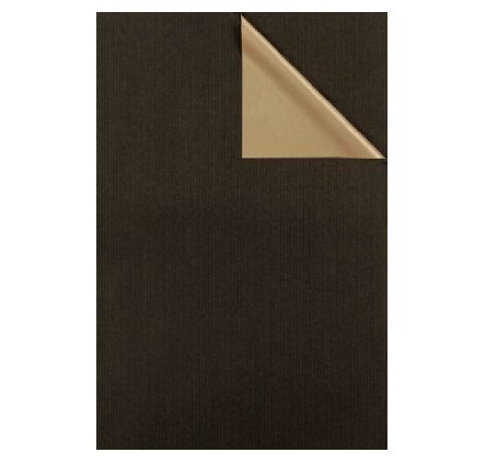 Geschenkpapier auf Rolle Schwarz/Gold