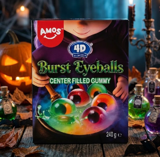 Halloween Fruchtgummi Aug�pfel, 240g