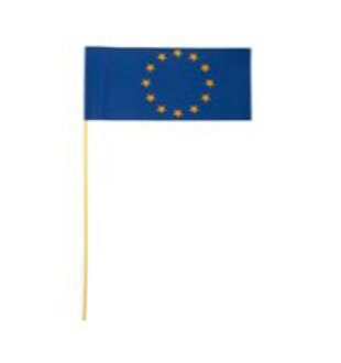 Europa Flaggen Fahnen auf Stab, 60 Stck