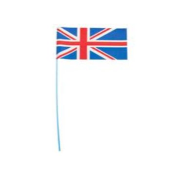 Grobritannien Flaggen Fahnen auf Stab, 60 Stck