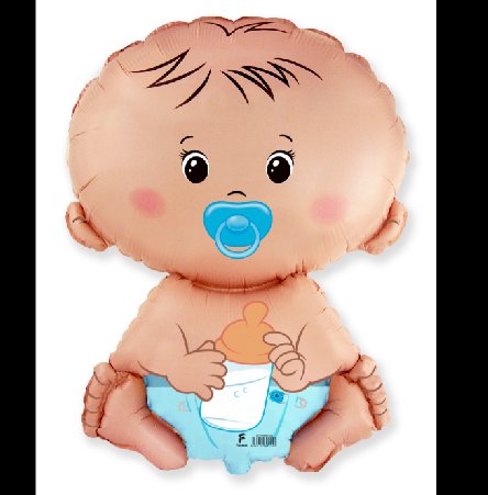 Folienballon Baby blau