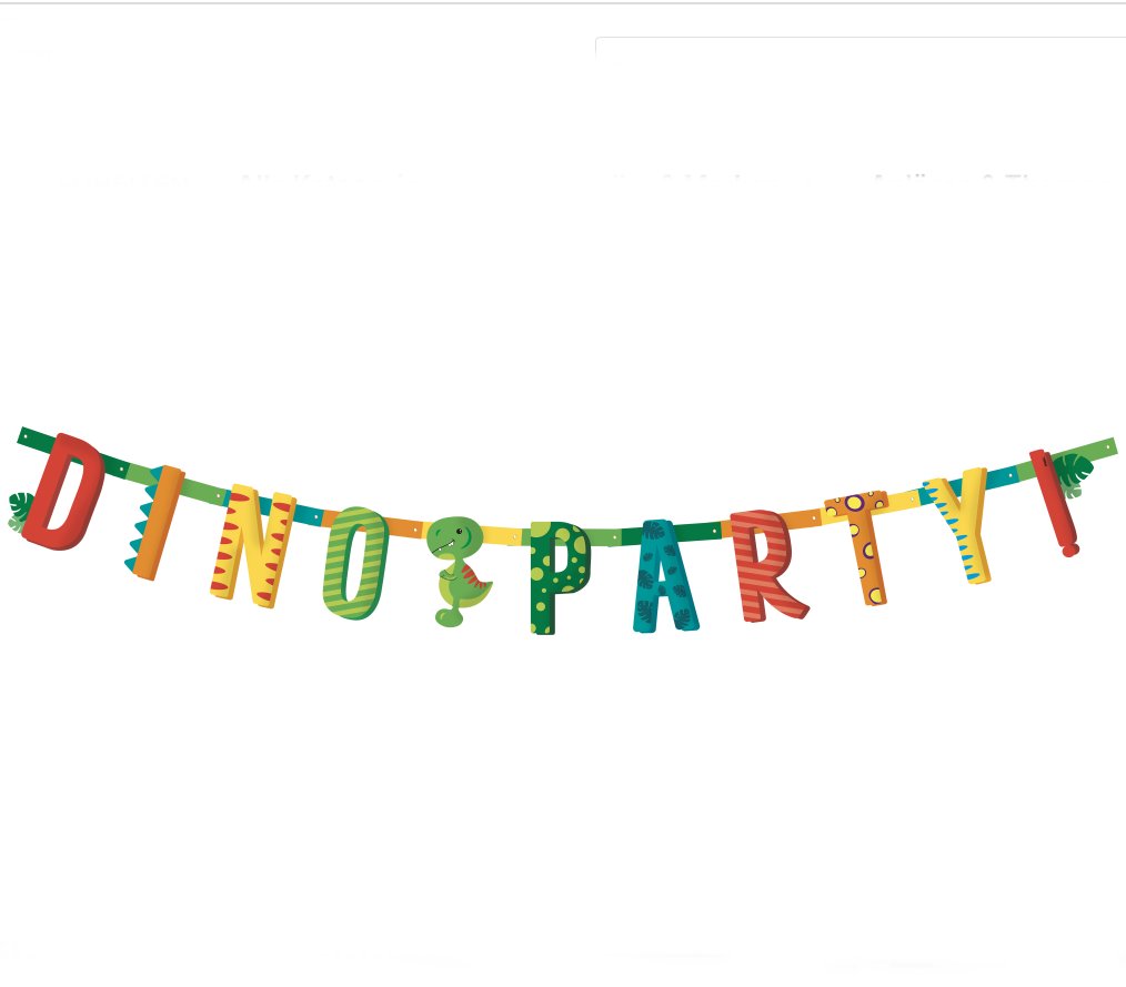 Dino Party Banner Girlande