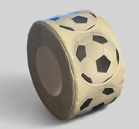Fuball Klebesticker, 500 Stck auf Rolle