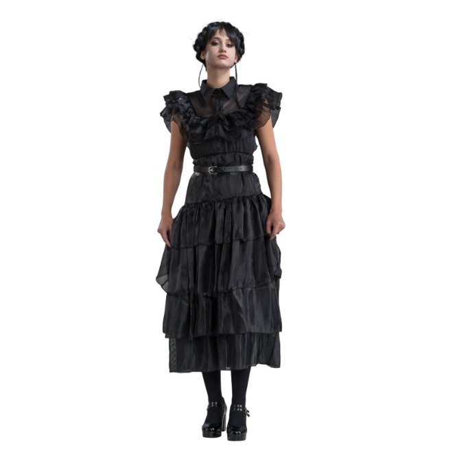 Wednesday Abschlussball-Kleid schwarz, L