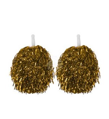 Cheerleader Pompons, gold