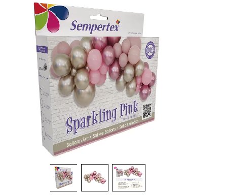 Luftballonbausatz Set Sparkling Pink