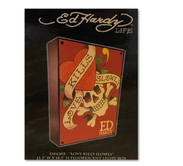 Ed Hardy Lampe / Lichtbox