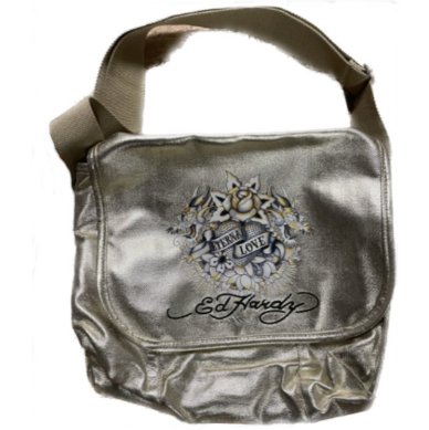 Ed Hardy Collegetasche, gold/metallic