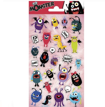 Stickerbogen Monsters