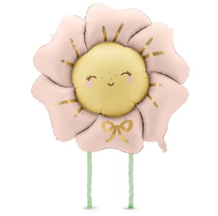 Laufender Ballon Blume,rosa