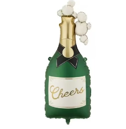 Folienballon Sektflasche Cheers