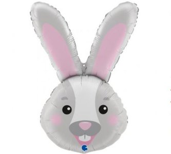 Folienballon Bunny / Hasen Kopf, 94 cm