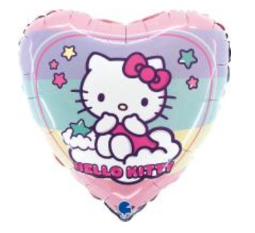 Folienballon Hello Kitty Regenbogen