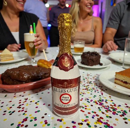 Flasche zum Geburtstag - bef�llbar