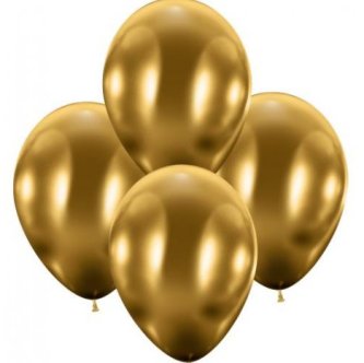 Satin Matt Gold Folienballons, 4 Stück