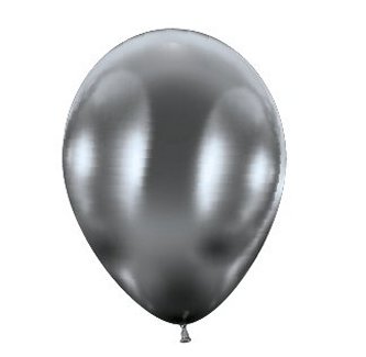 Ballons in glossy silber, 50 Stück - 30 cm