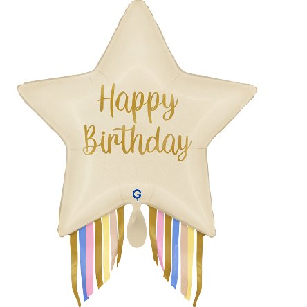 Happy Birthday Starbust Geburtstag Ballon