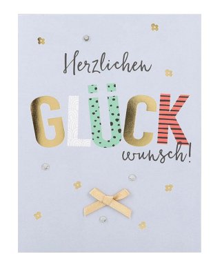 Glckwunschkarte  Glckwunsch