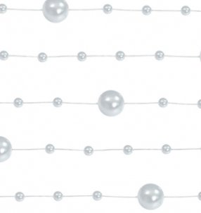 Perlengirlande - 5m - wei�