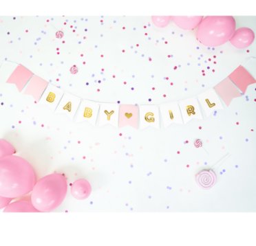 Bannergirlande - Baby Girl