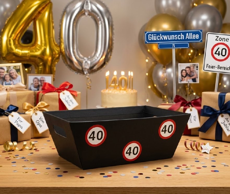 Geschenkschachtel zum 40.Geburtstag
