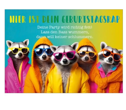 Hartung - Crazy Colors Glckwunschkarte