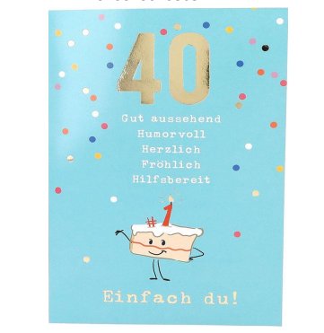 Musikkarte Jump Outs zum 40.Geburtstag