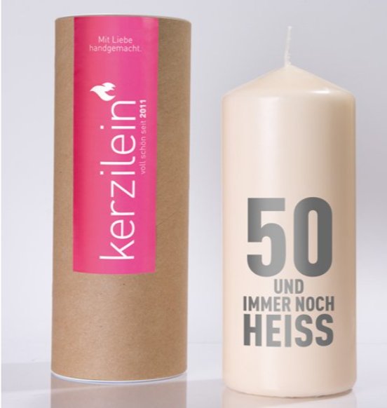 Kerze zum 50. Geburtstag - 18,5 cm
