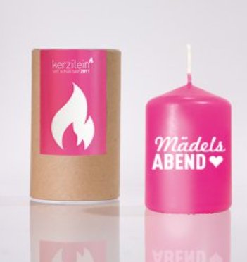 	                    Kerze Mdelsabend, pink